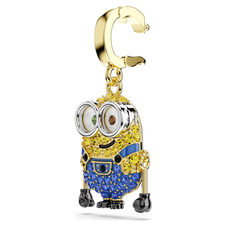 Minions Bob charm Pavé, Multicolored, Gold-tone plated
